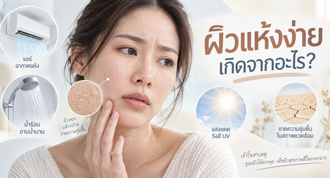 ผิวแห้งง่าย เกิดจากอะไร